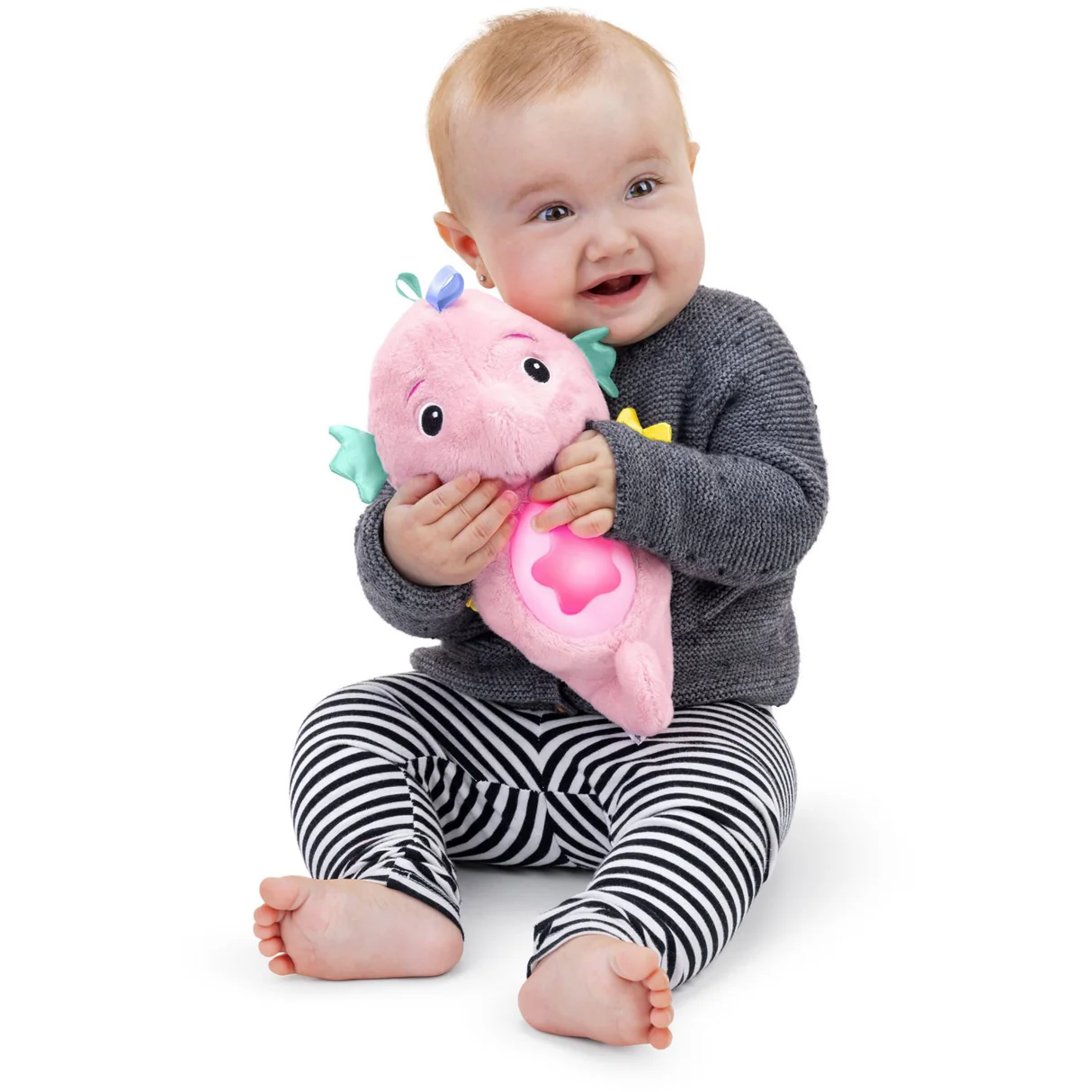 Baby Einstein, Sea Dreams Sjøhest™, Beroligende bamse med lyd, Rosa