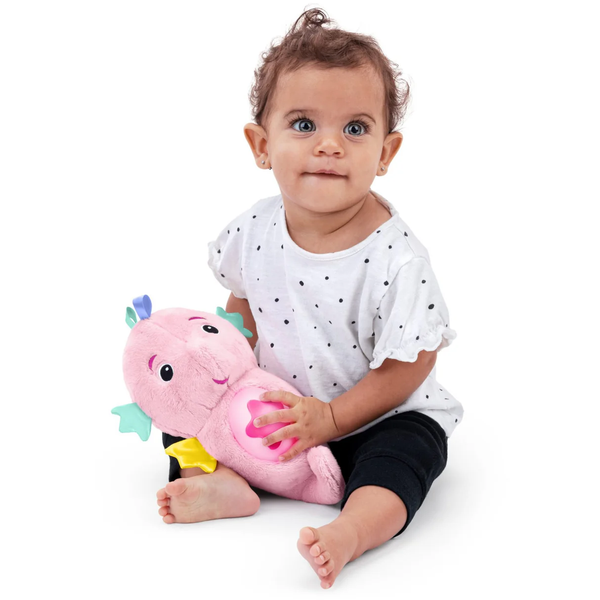 Baby Einstein, Sea Dreams Sjøhest™, Beroligende bamse med lyd, Rosa
