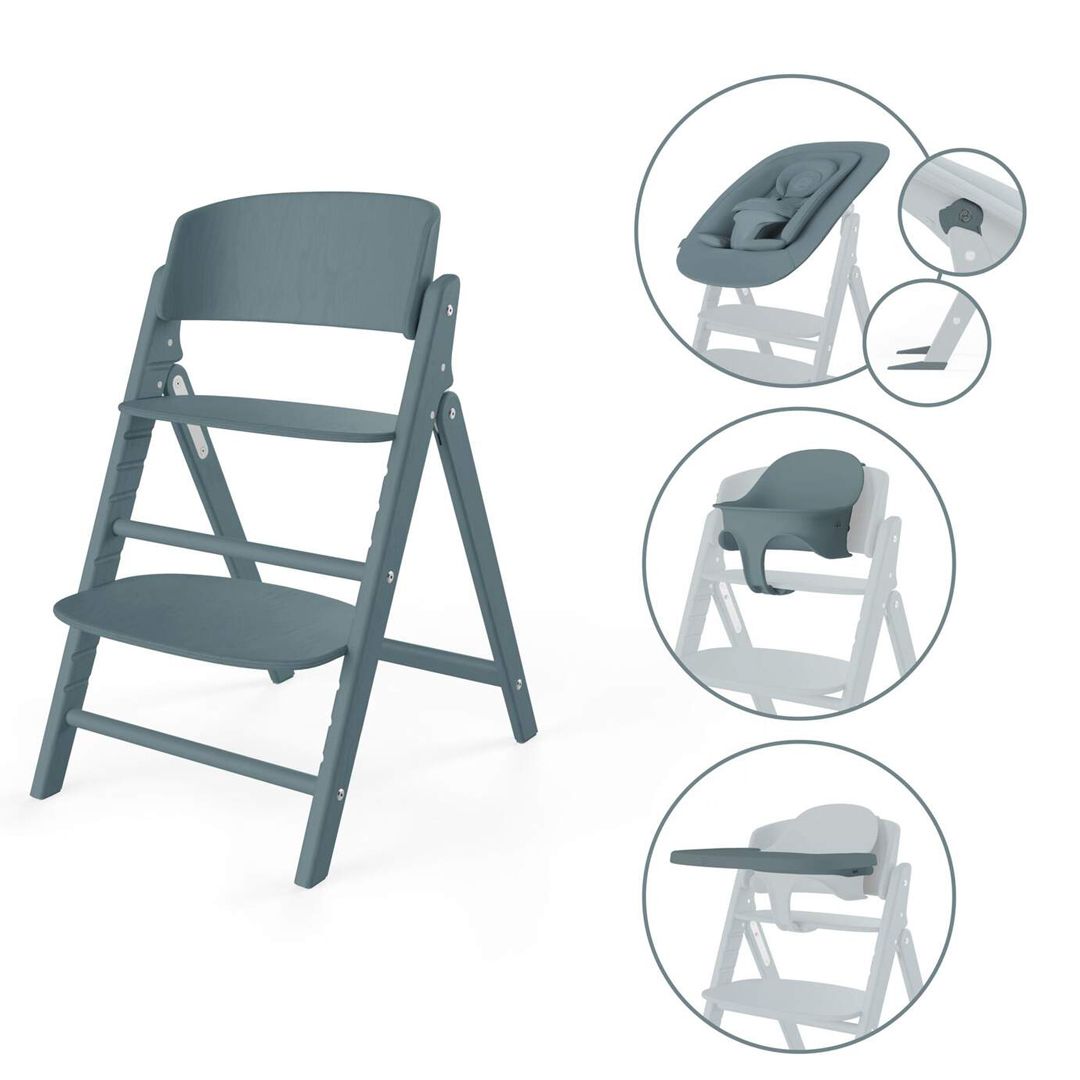 Cybex Click & Fold 4-in-1, Stone Blue, Høystol