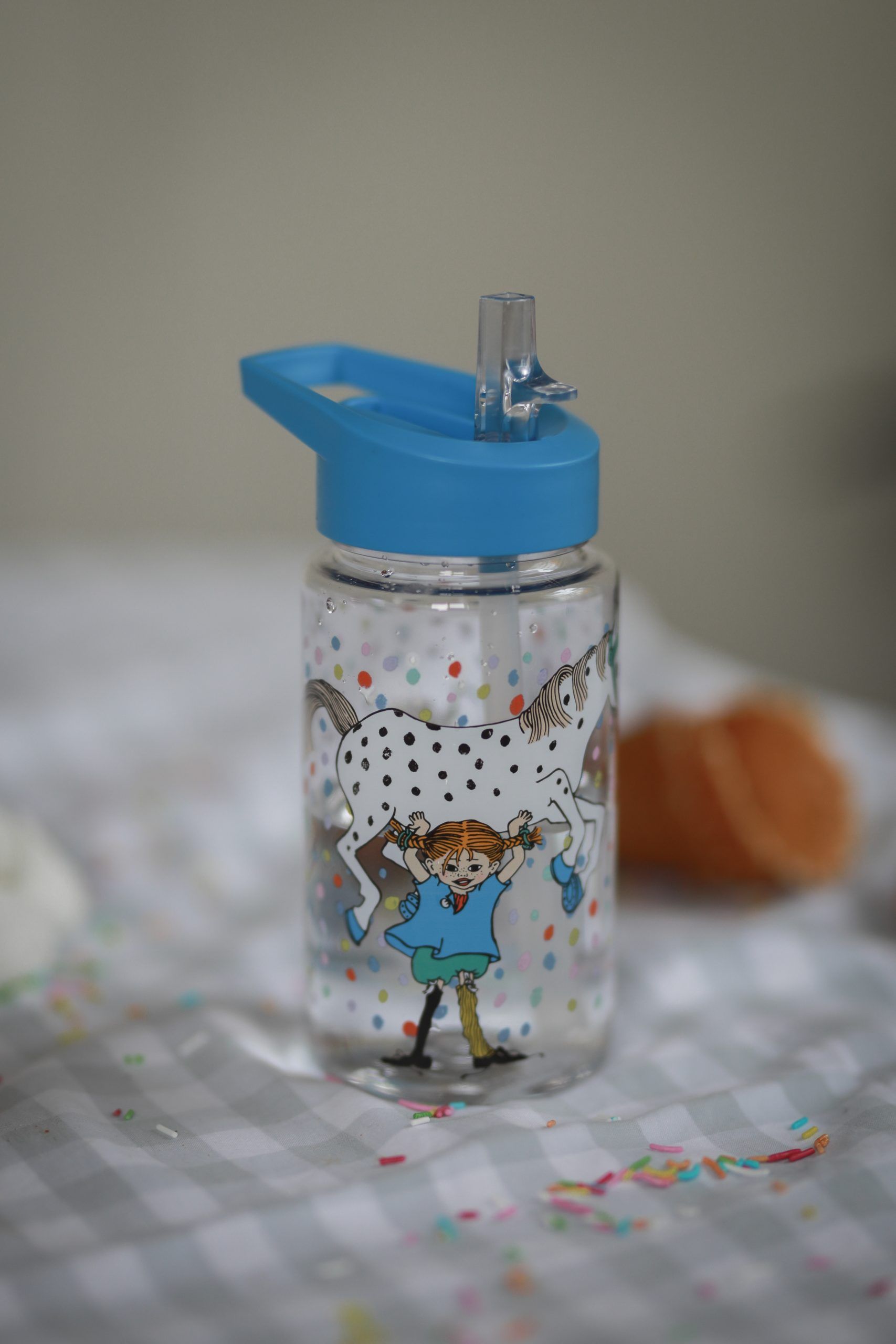 Rätt Start Drikkeflaske Blå 550 ml, Pippi Bursdag