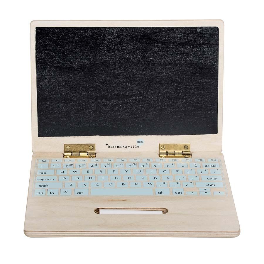 Bloomingville toy computer m/tavle, natur