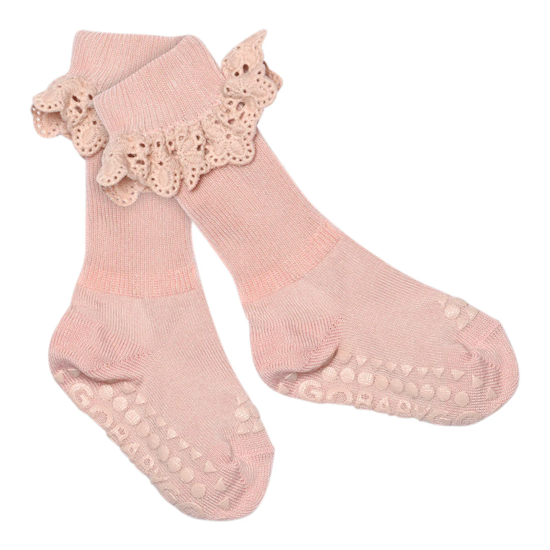 GoBabyGo Sokker Bambus, Antiskli, Rosa
