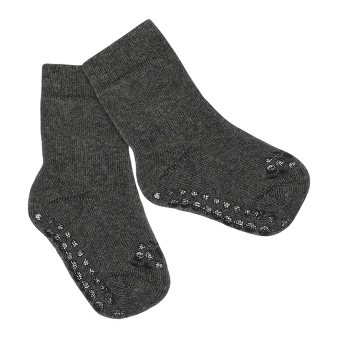 GoBabyGo Frottésokker Bomull, Terry Dark Grey Melange