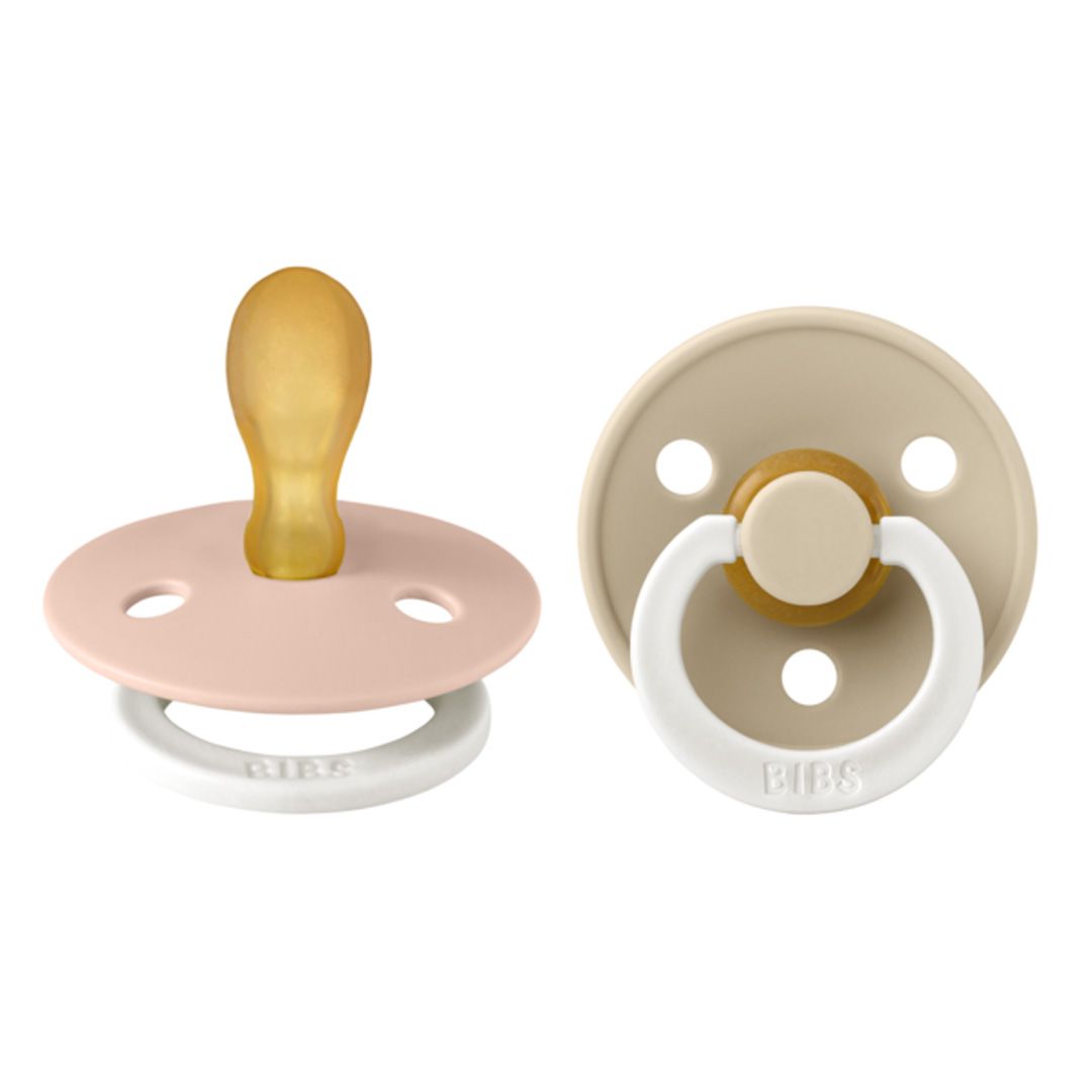 Smokk, BIBS, Latex, Size 2, Symmetrical, Blush Glow/Vanilla Glow, 2pk