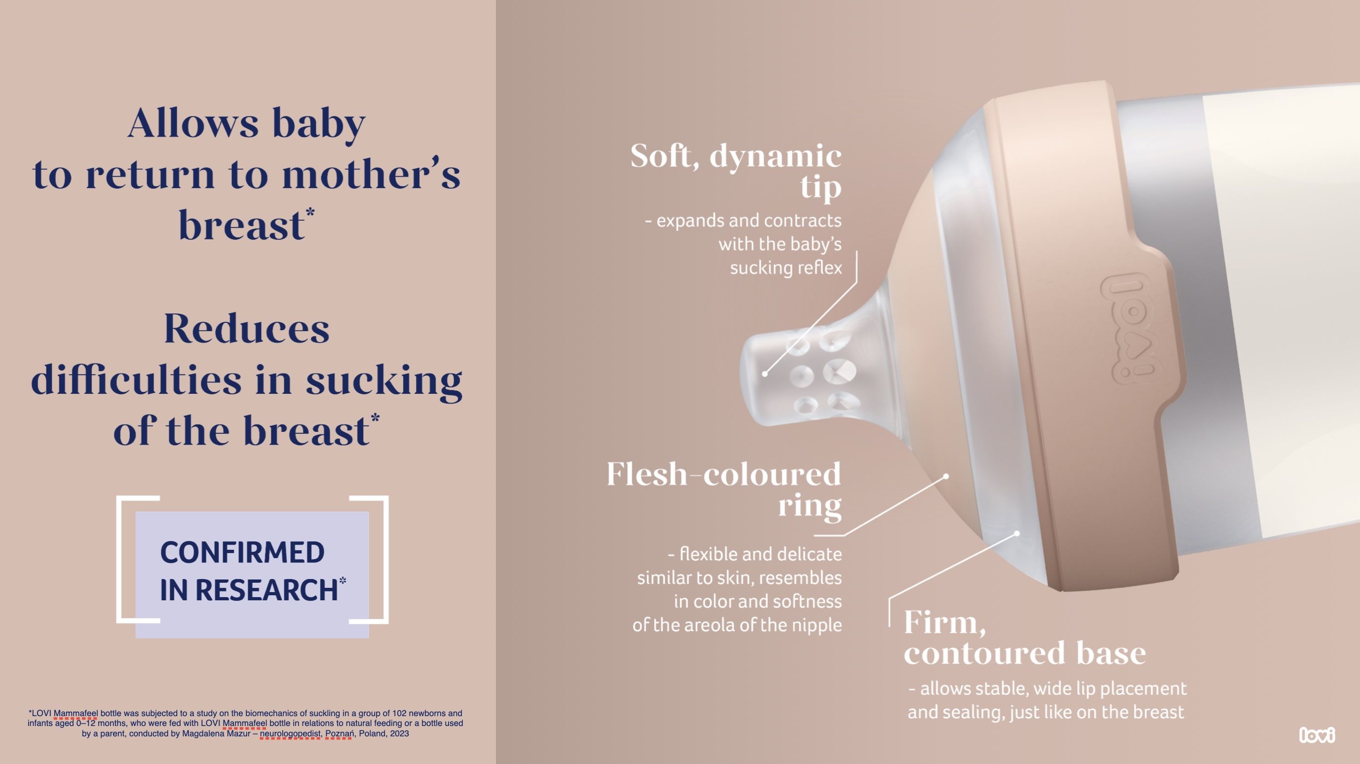 LOVI Tåteflaske Mammafeel 150 ml