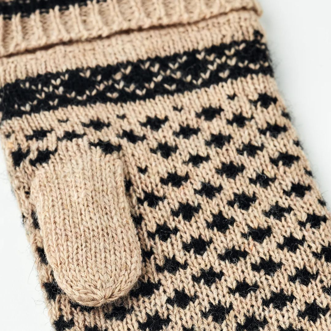 Ullvotter, Hestra, Nordic Junior, Beige/Black
