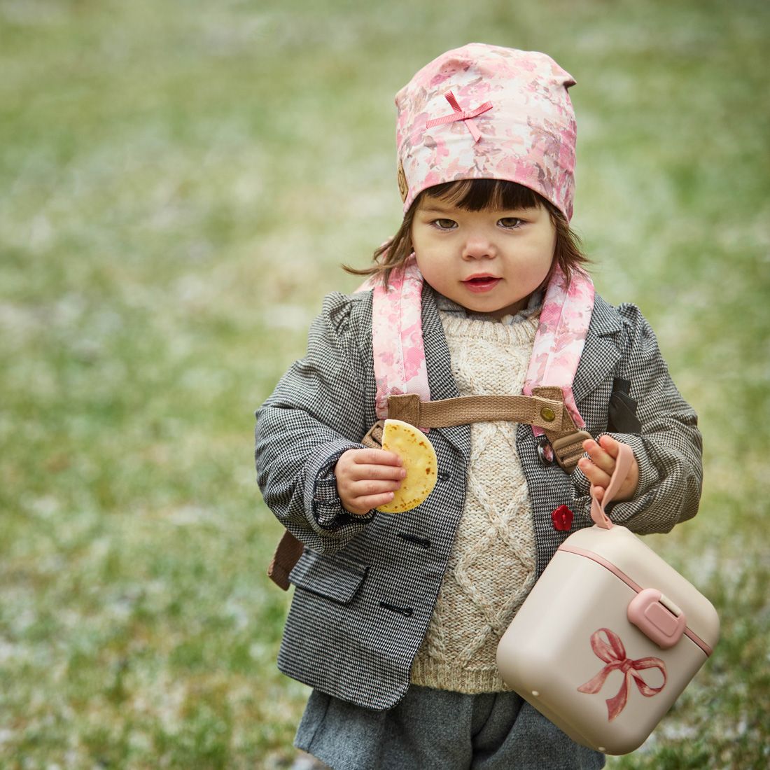 Elodie Lunch & Snack Box, Rosy Bow