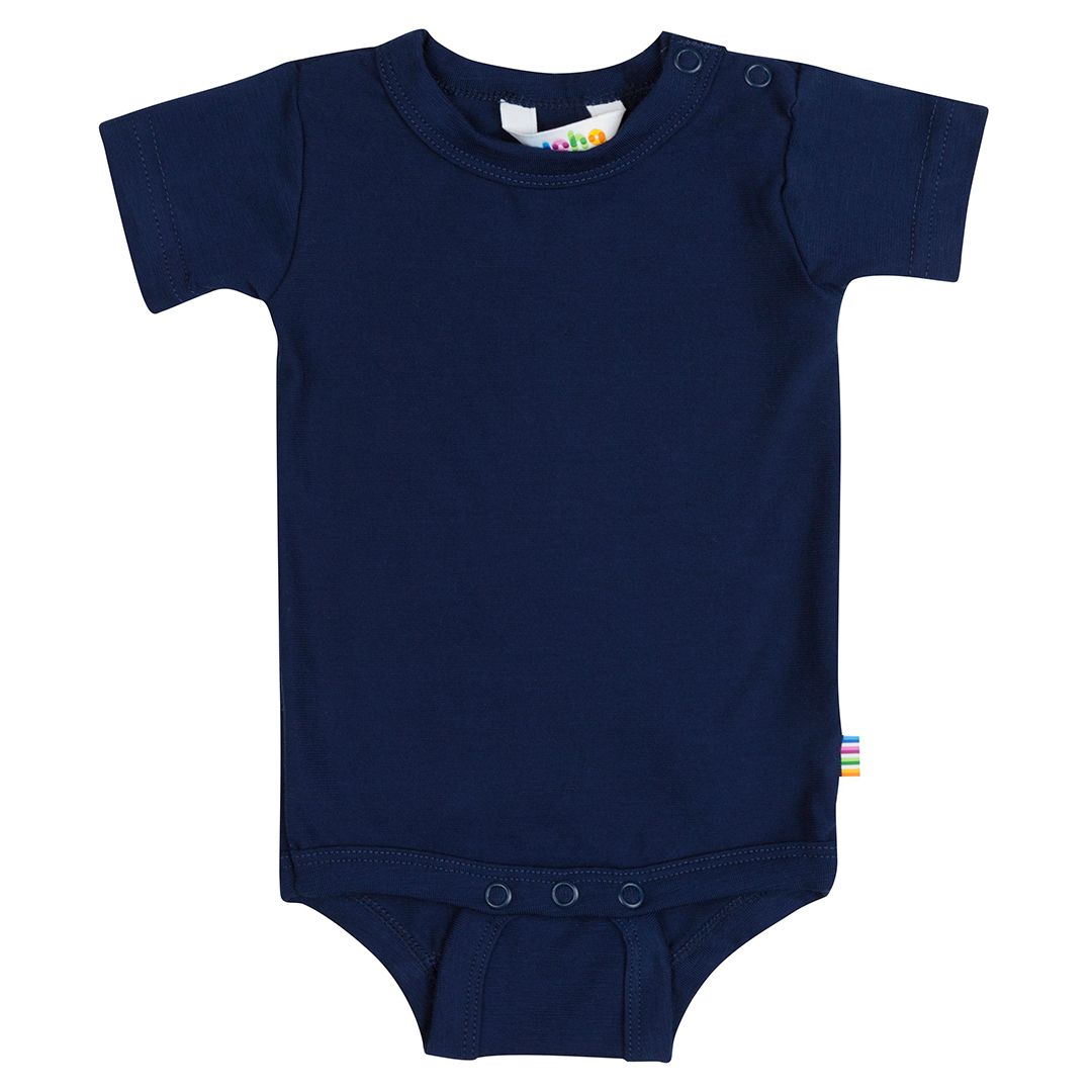 Body w/short sleeve, Joha, Bambus, DK Blue