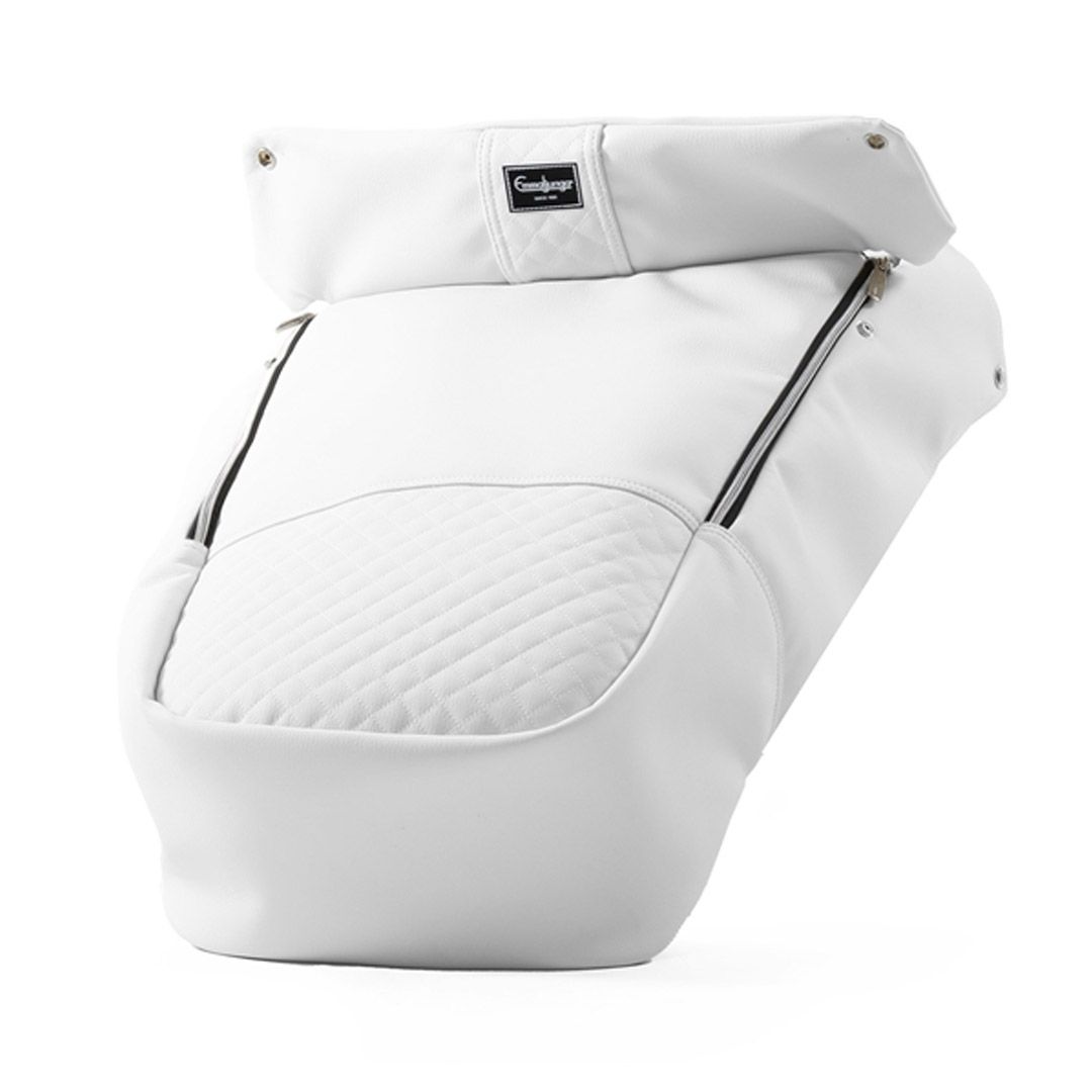 Fottrekk, Emmaljunga, ERGO/FLAT, LUX White Leath.