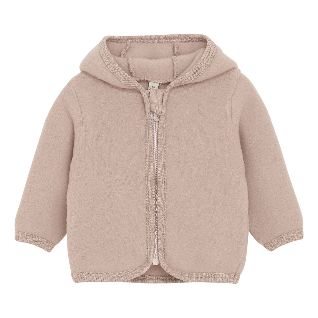 Jakke, Huttelihut, Ull/Fleece, Mahogany Rose