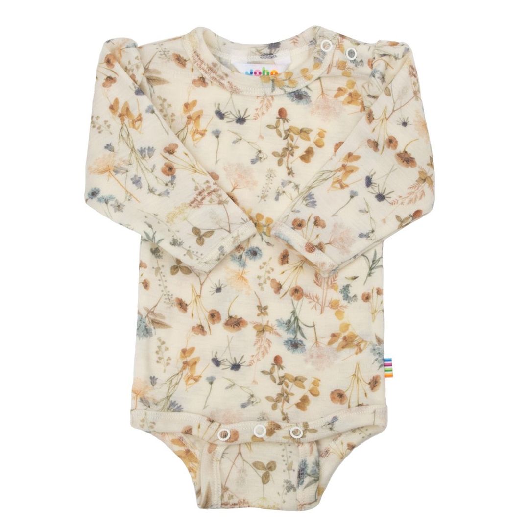 Body, Joha, Merinoull, Blomster, Offwhite