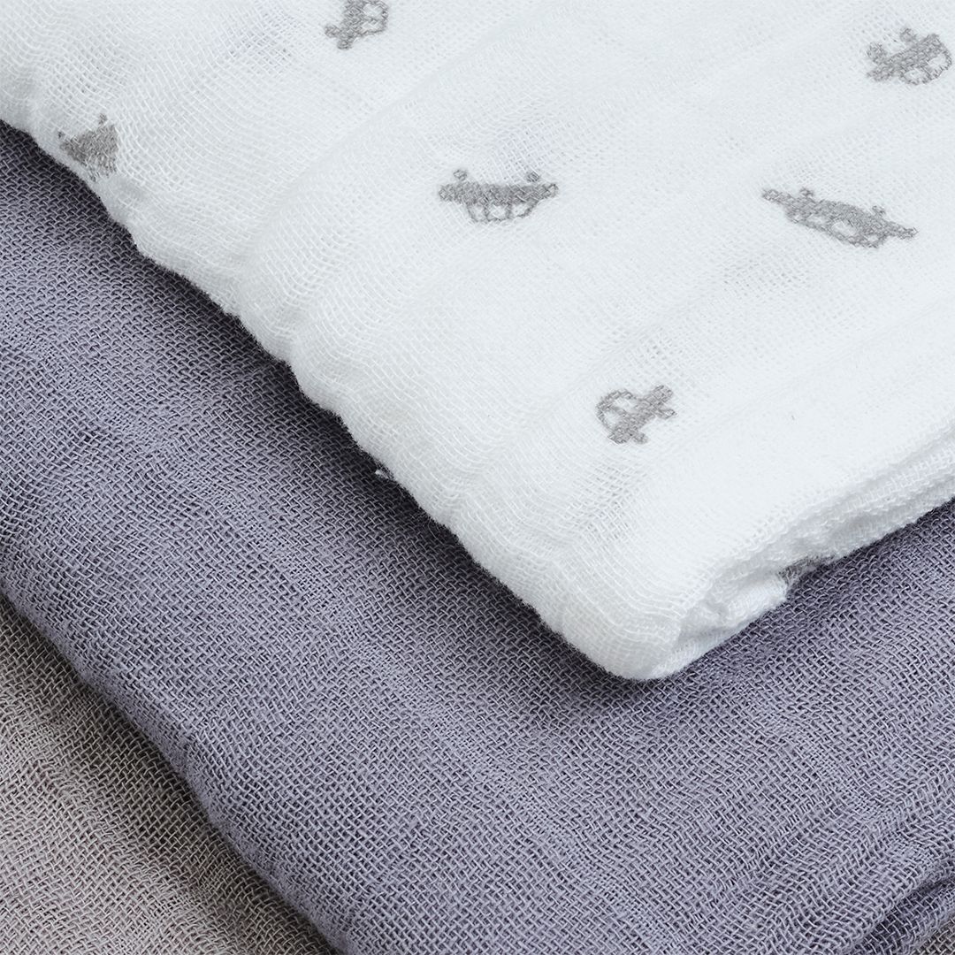 Gassklut, Pippi, Muslin, Tradewinds, 3pk