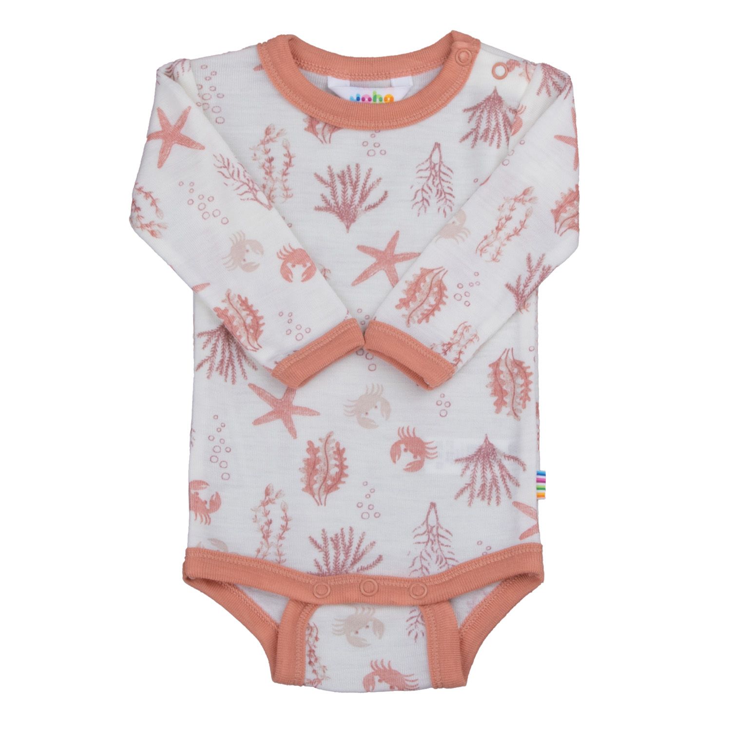 Body, Joha, Merinoull, Aqua Floral, Light Pink