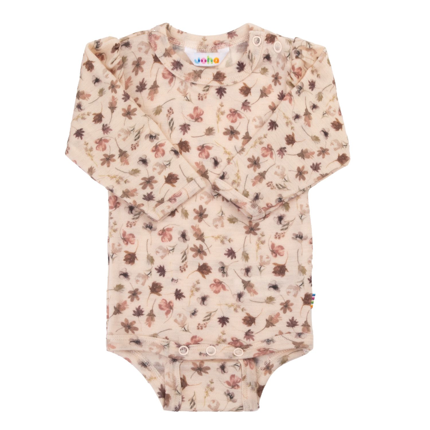 Joha Body Merinoull, Beige m/blomster