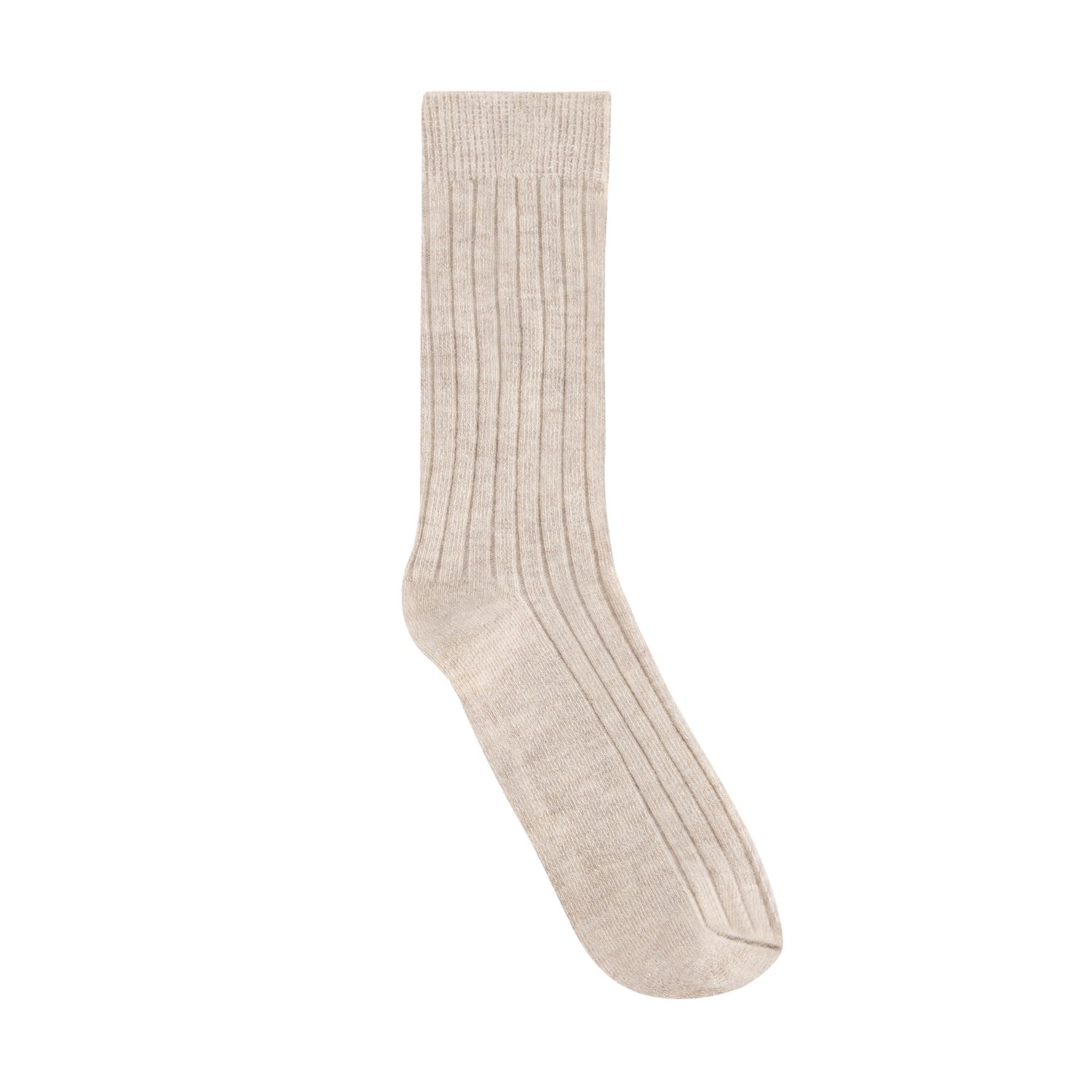 Huttelihut Sokker, Ull Rib, 2pk Camel Melange