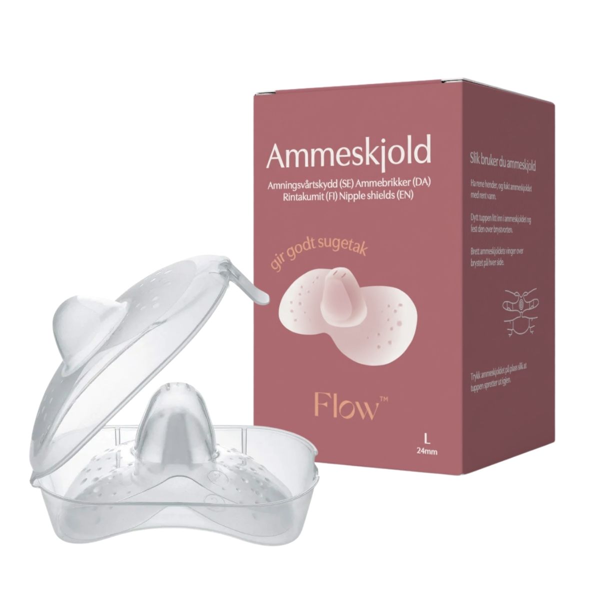 Flow Ammeskjold, Silikon, Str L - 2pk