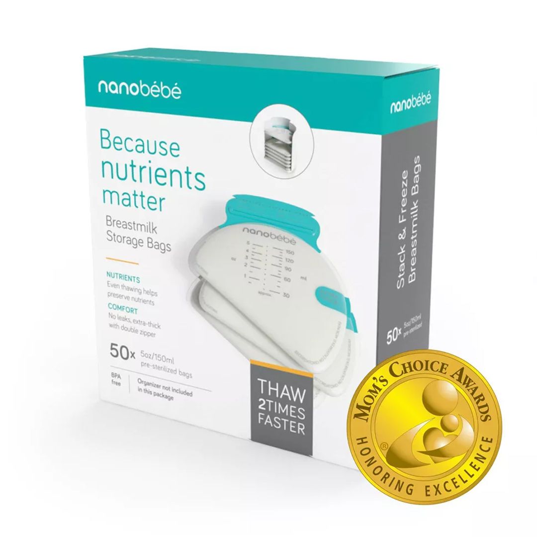 Oppbevaringsposer For Brystmelk, Nanobébé, 150 ml, 50pk