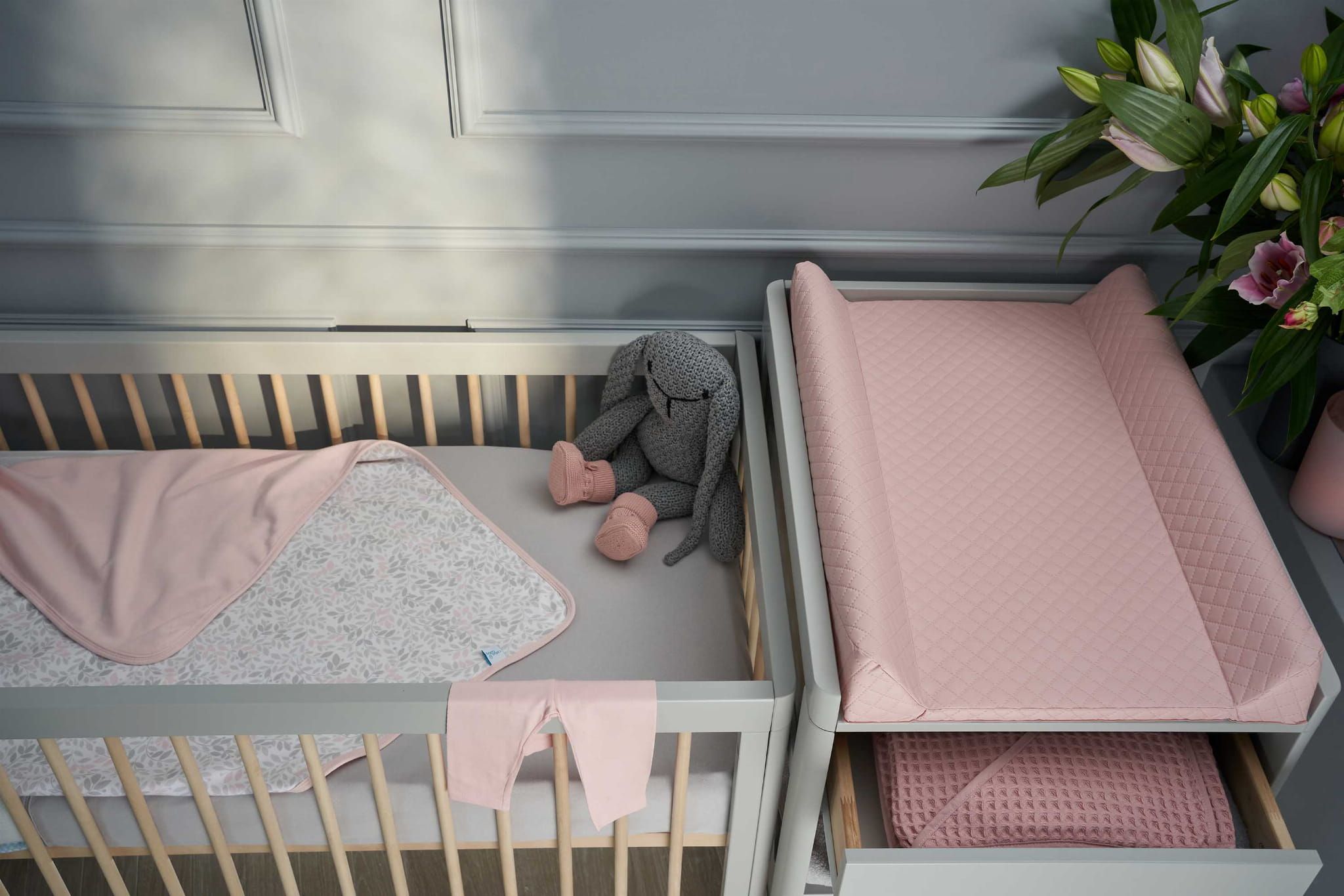 Laken, Ceba Baby, Jersey, 120X60, Grå