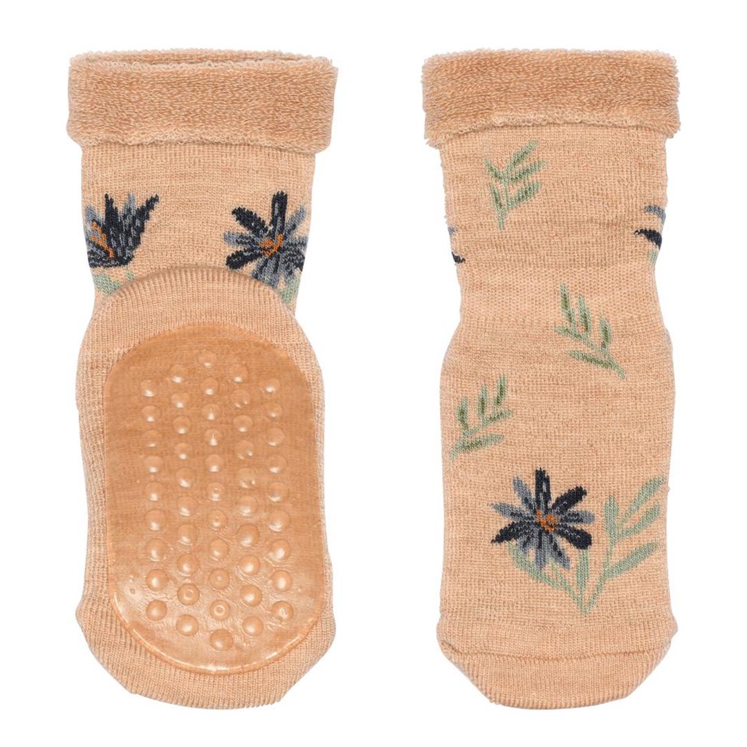 Sokker m/antiskli, Mp, Jasmine, Camel Melange