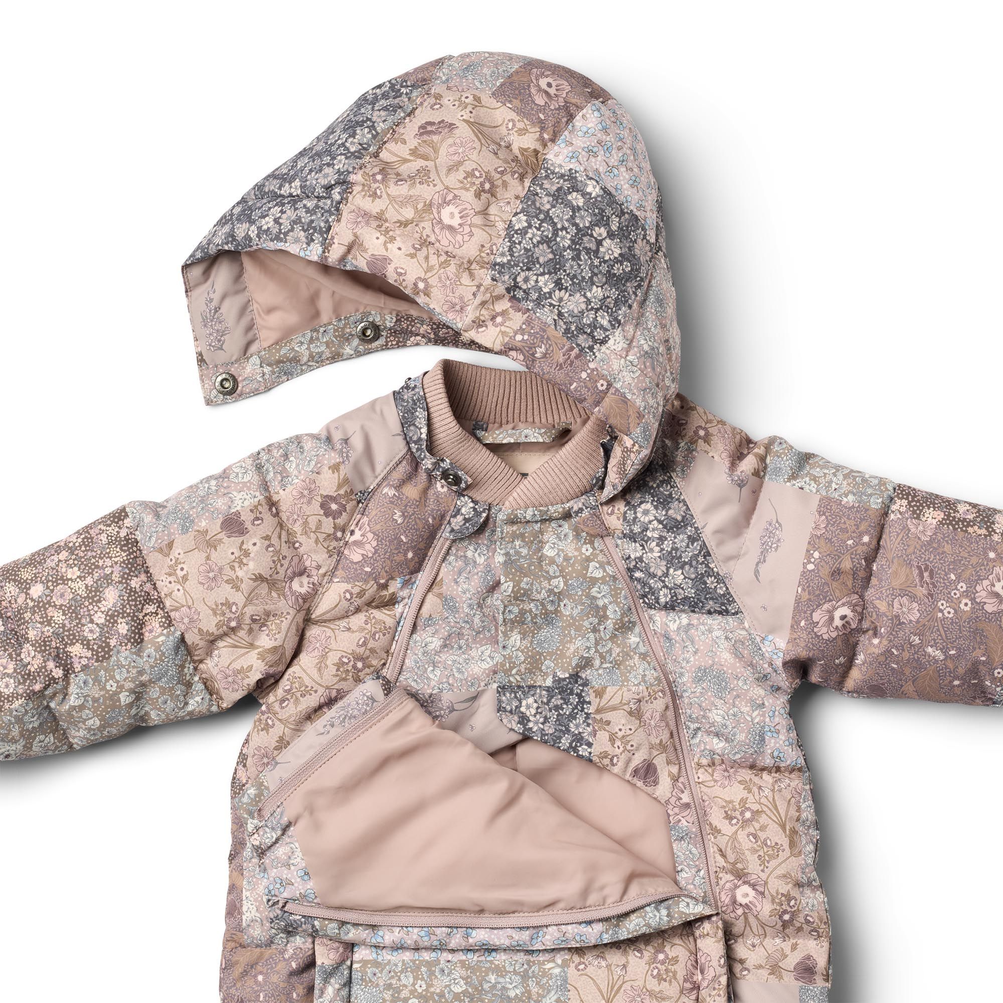 Wheat Vinterdress Baby, Edem, Patchwork Flowers