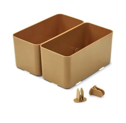 Oppbevaringsbokser Jamal, Large, 2-pakning, Golden Caramel, Liewood