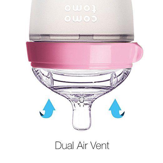 Comotomo tåteflaske natural feel rosa 150 ml