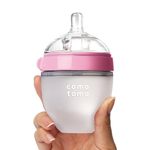 Comotomo tåteflaske natural feel rosa 150 ml