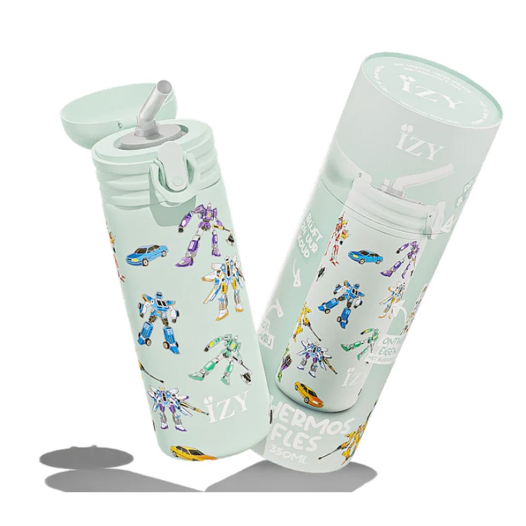 Drikkeflaske, IZY Kids, Green Transformers, 350 ml
