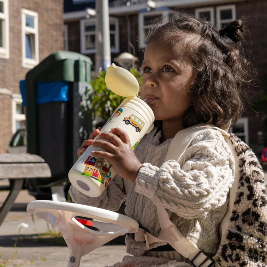 Drikkeflaske, IZY Kids, Yellow School, 350 ml