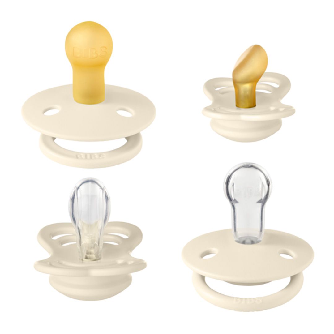 Smokk, BIBS, Try-it Collection, 4 pk Size 1, Ivory