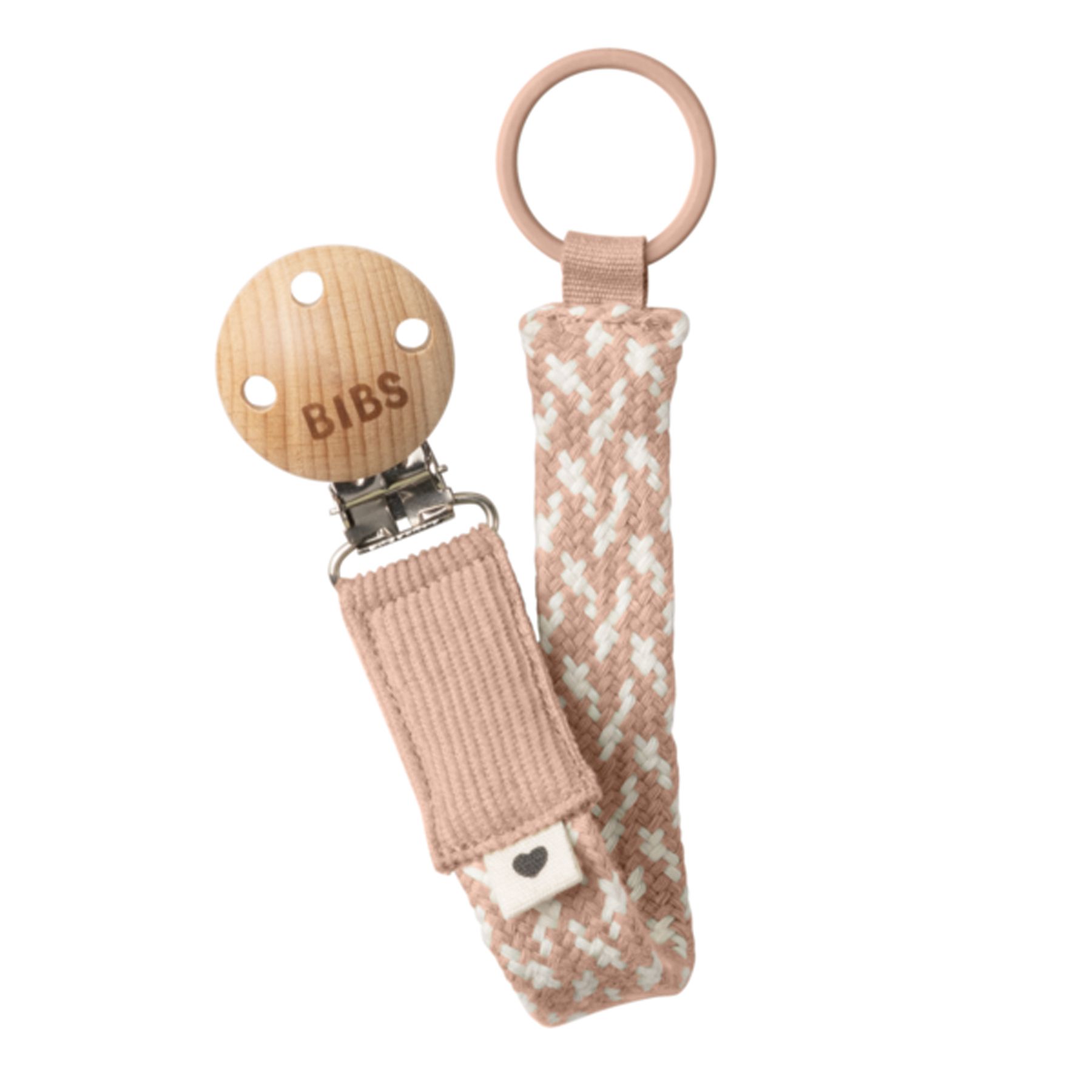 Smokkelenke, BIBS, Clip, Braided Blush/Ivory