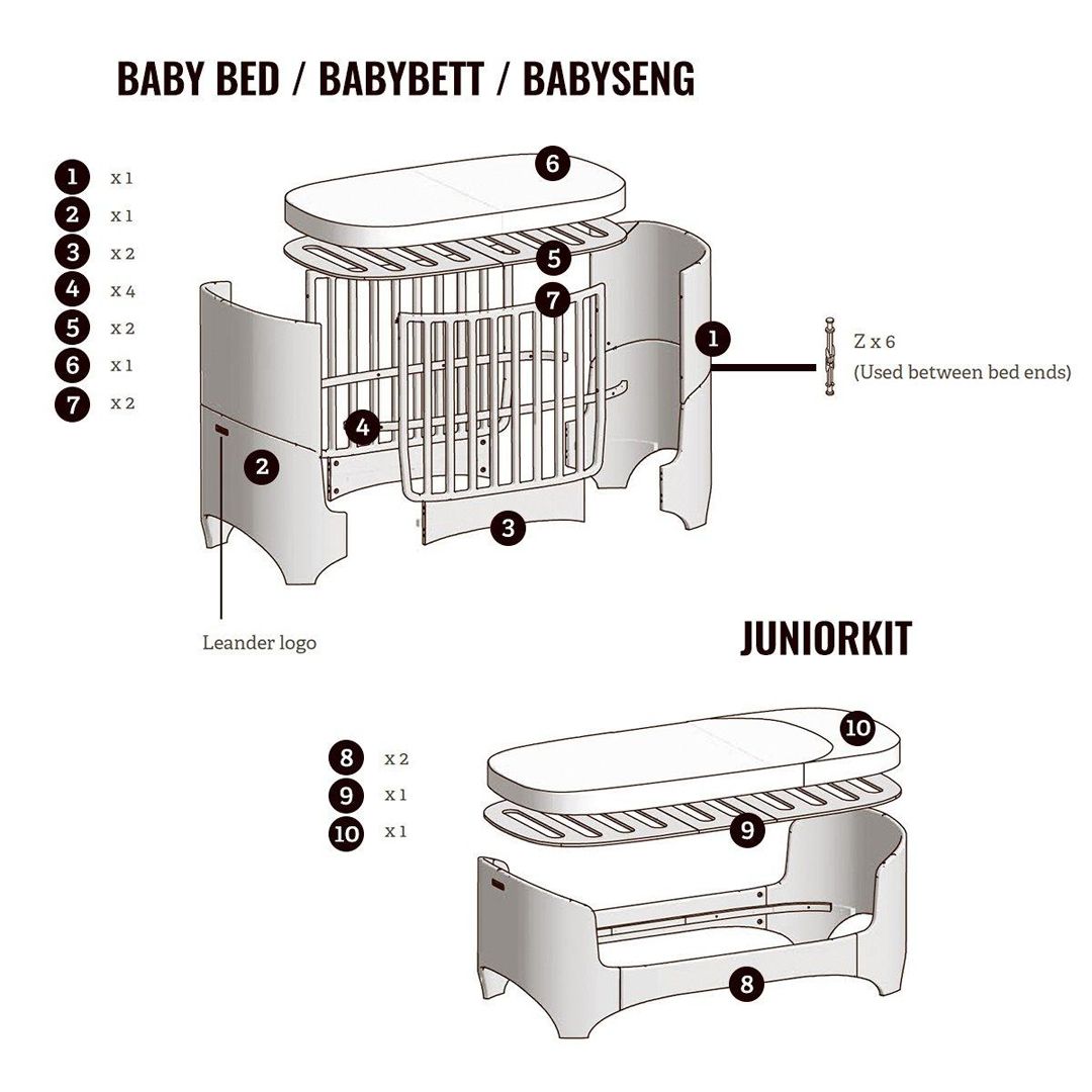 Vange (#3), Leander, Babyseng Classic™, Valnøtt 