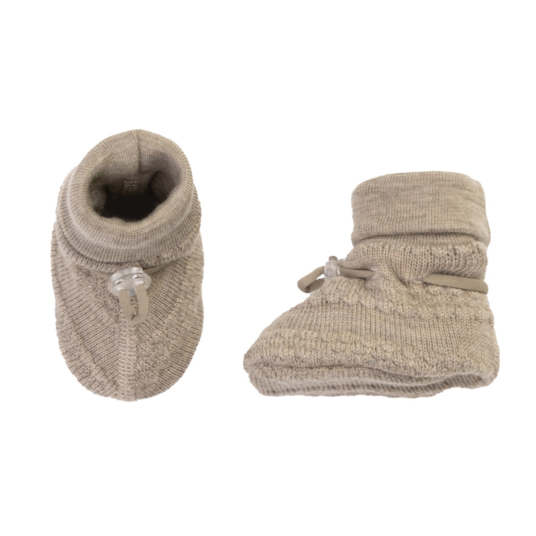 Joha Booties, Merinoull, Beige Melert