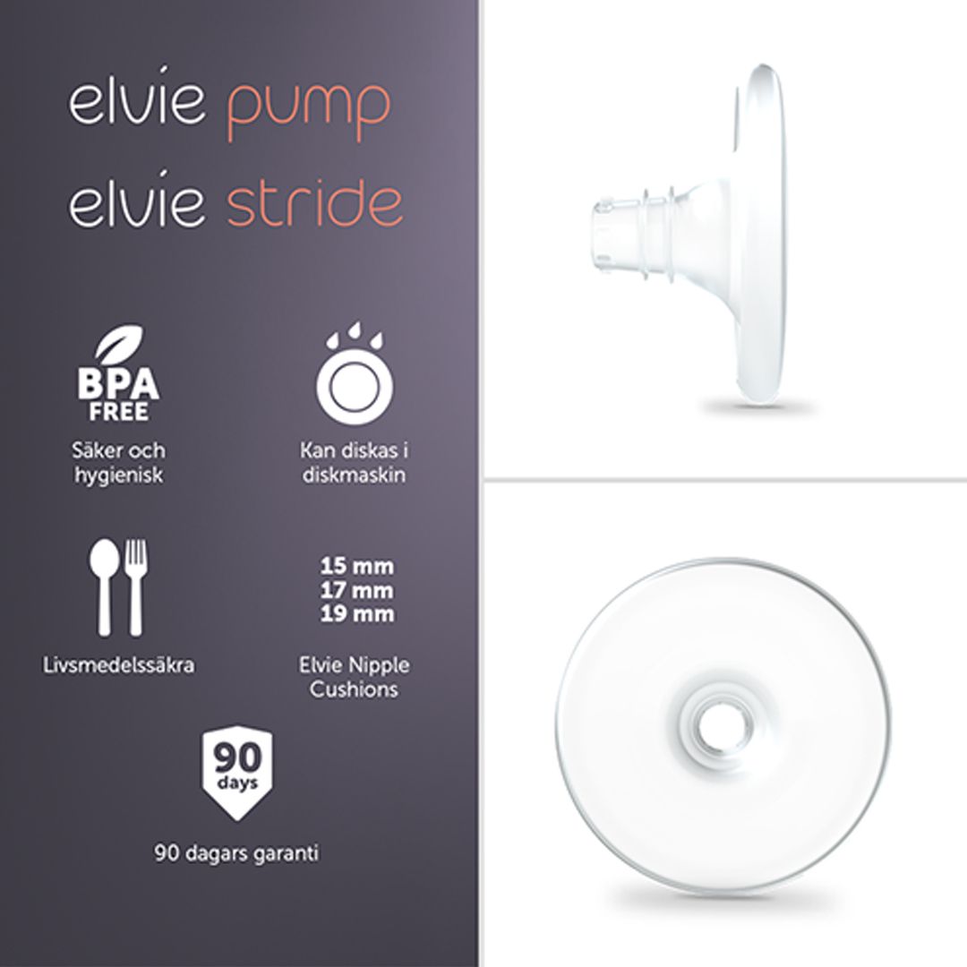 Brysttrakt, Elvie, 15 mm 2-pk