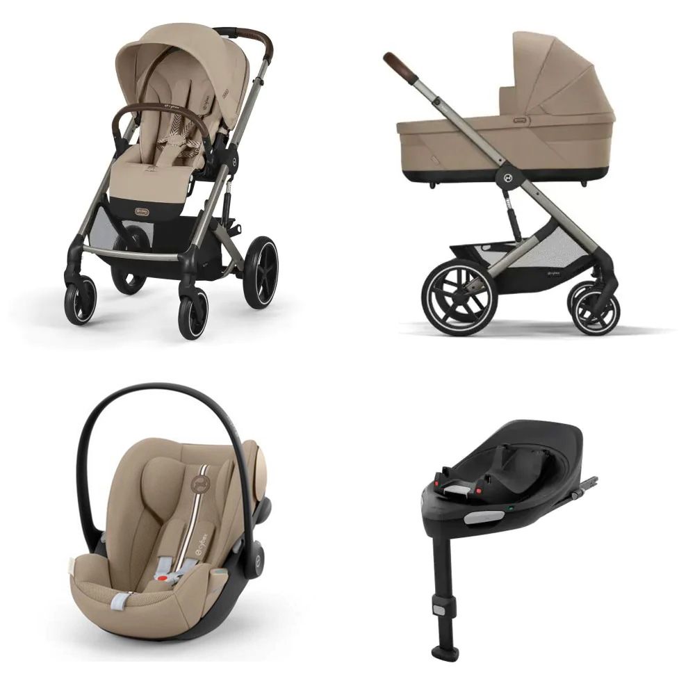 Cybex Balios S Lux, 4in1 - Almond Beige, nyfødtpakke, ink Cloud G og base