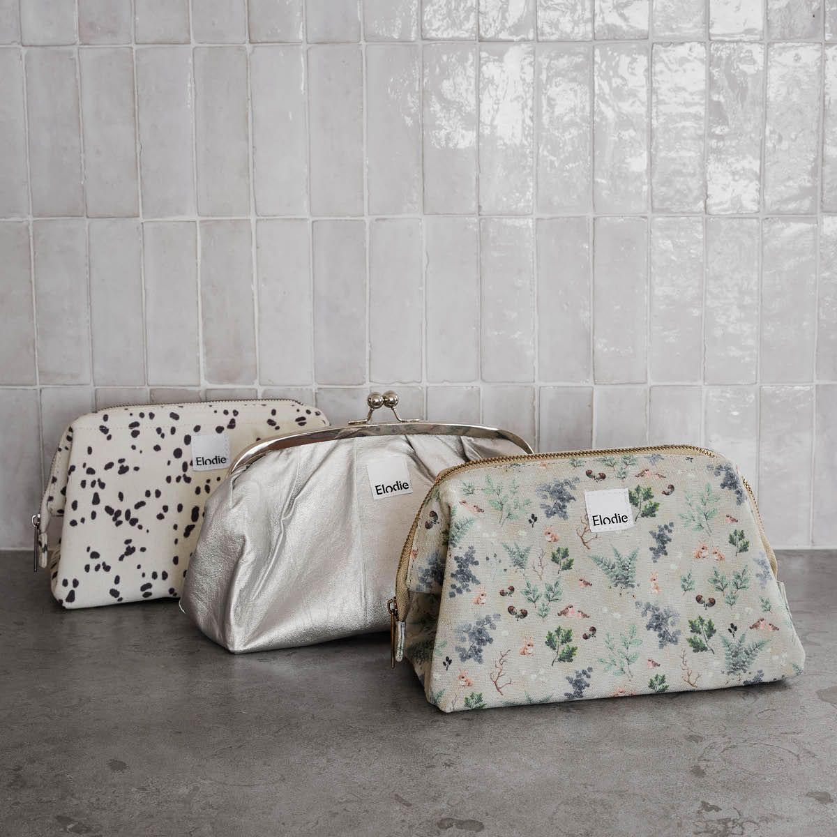 Elodie Toalettmappe Zip & Go, Silver Sheen