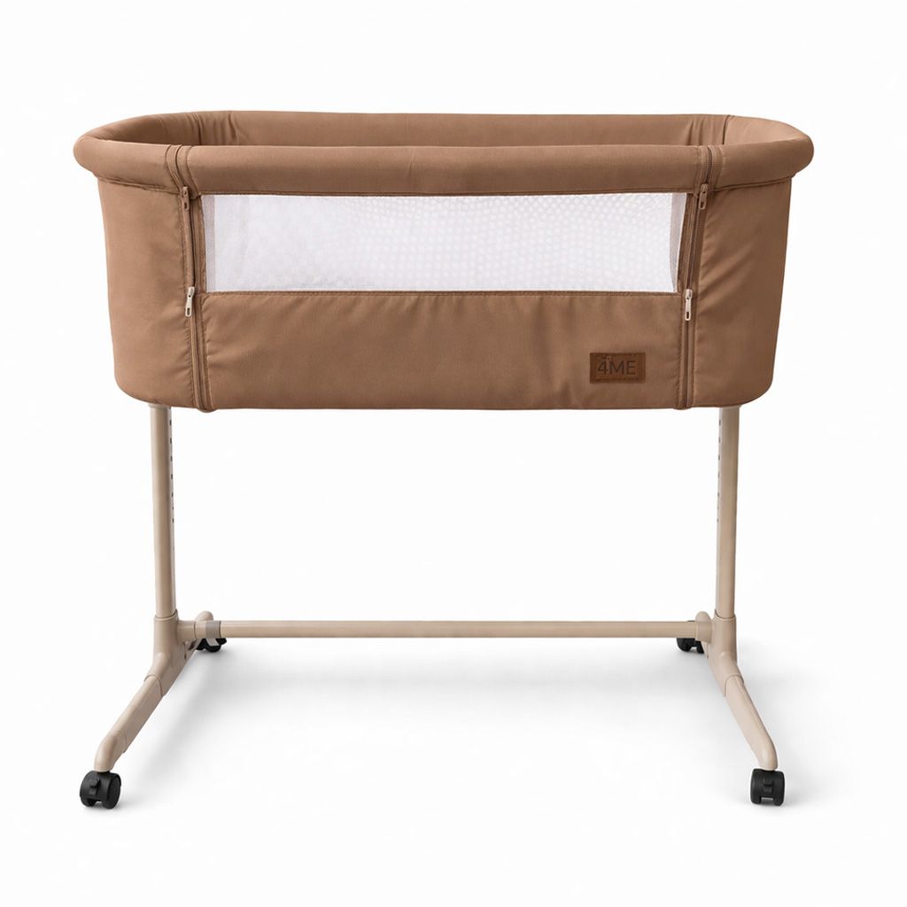 4ME, Premium Bed-Side Crib, Warm Brown