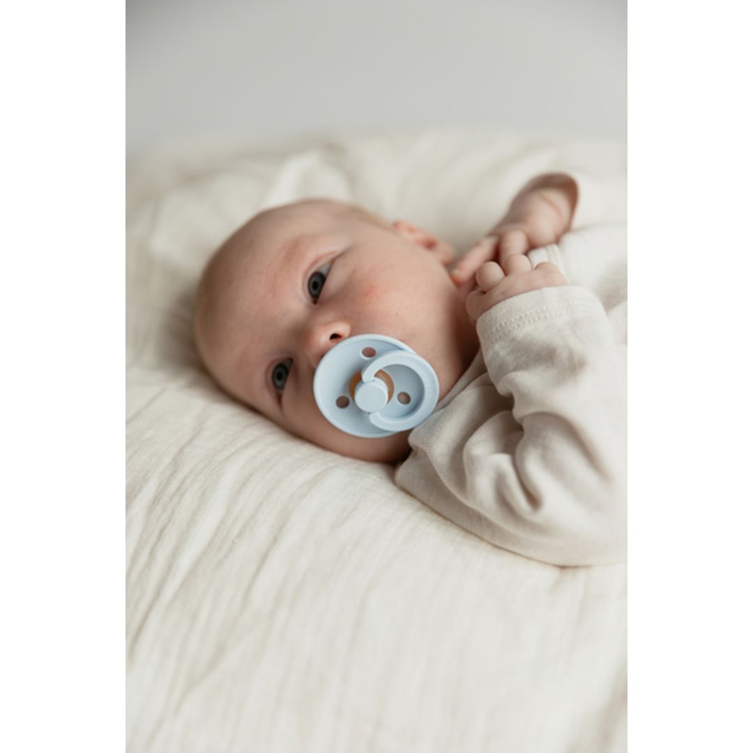 Smokk, BIBS, Latex, Size 2, Iron Glow/Baby Blue Glow, 2pk