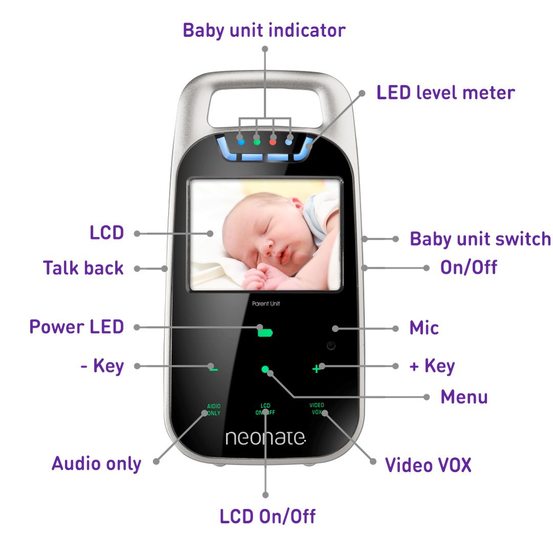Video babycall, BC8000DV, Neonate, Sort