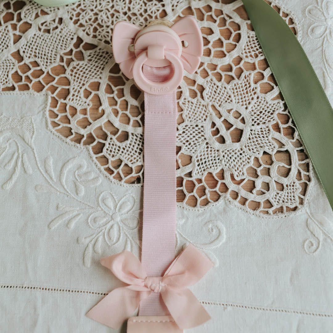 Elodie Smokk Binky Bow Nb, Misty Pink