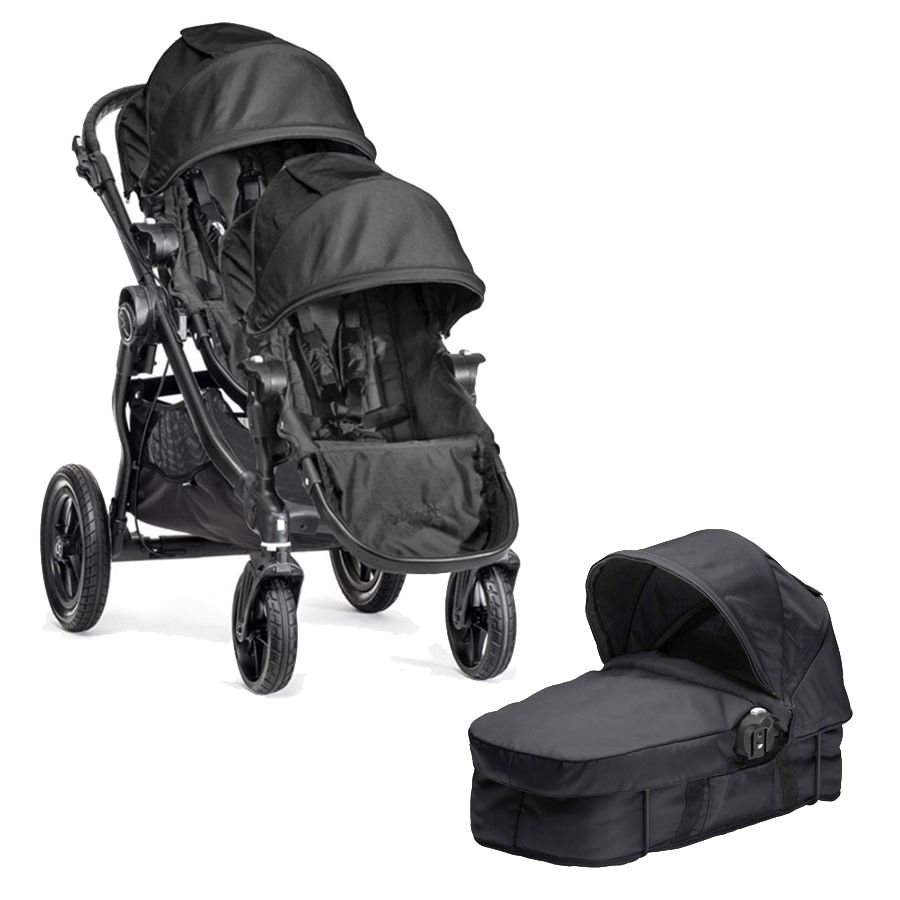 Vogn, City Select inkl. bassinet og søskensete, BabyJogger, Sort