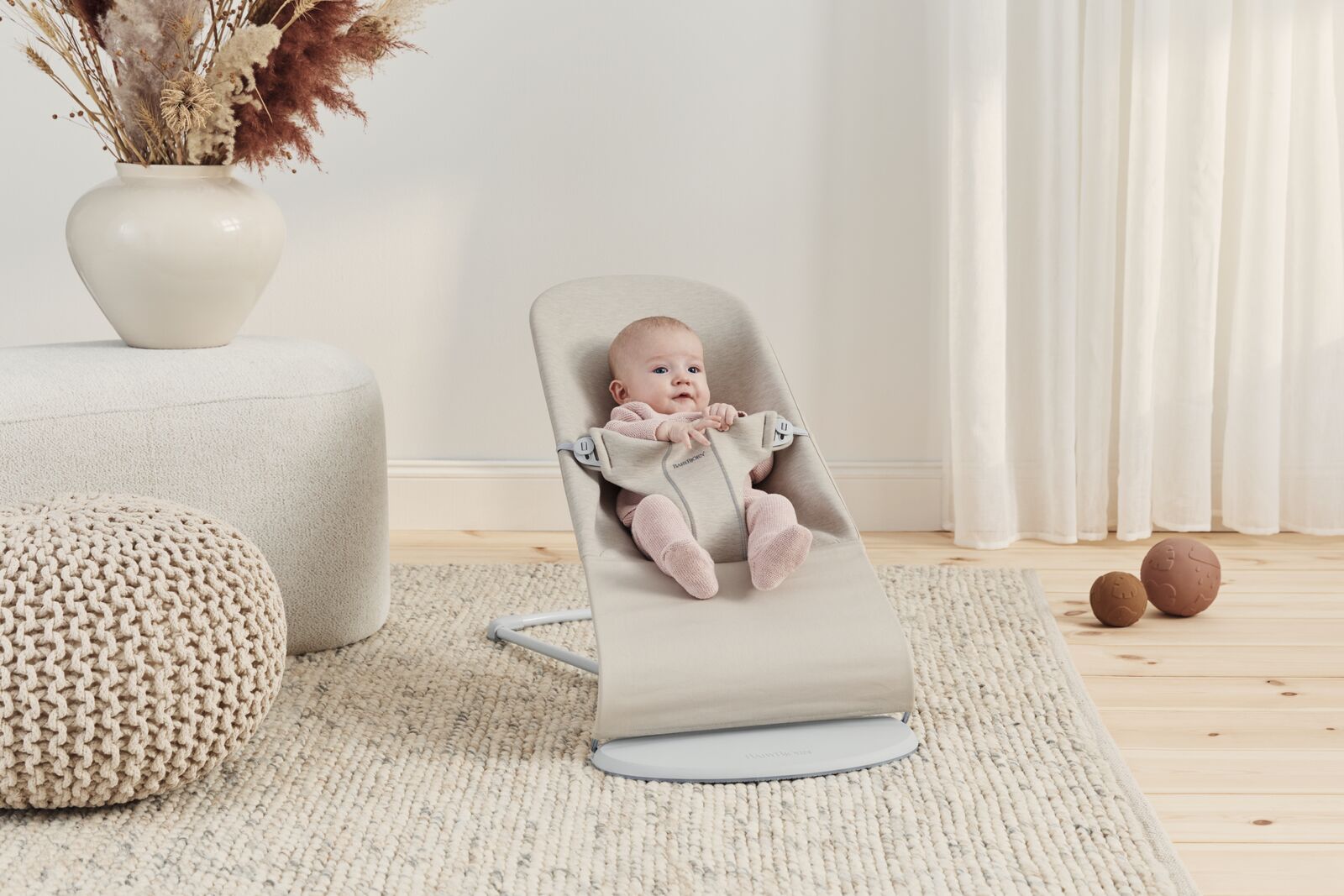 Vippestol, Babybjørn, Bliss, 3D-jersey, Lys Beige