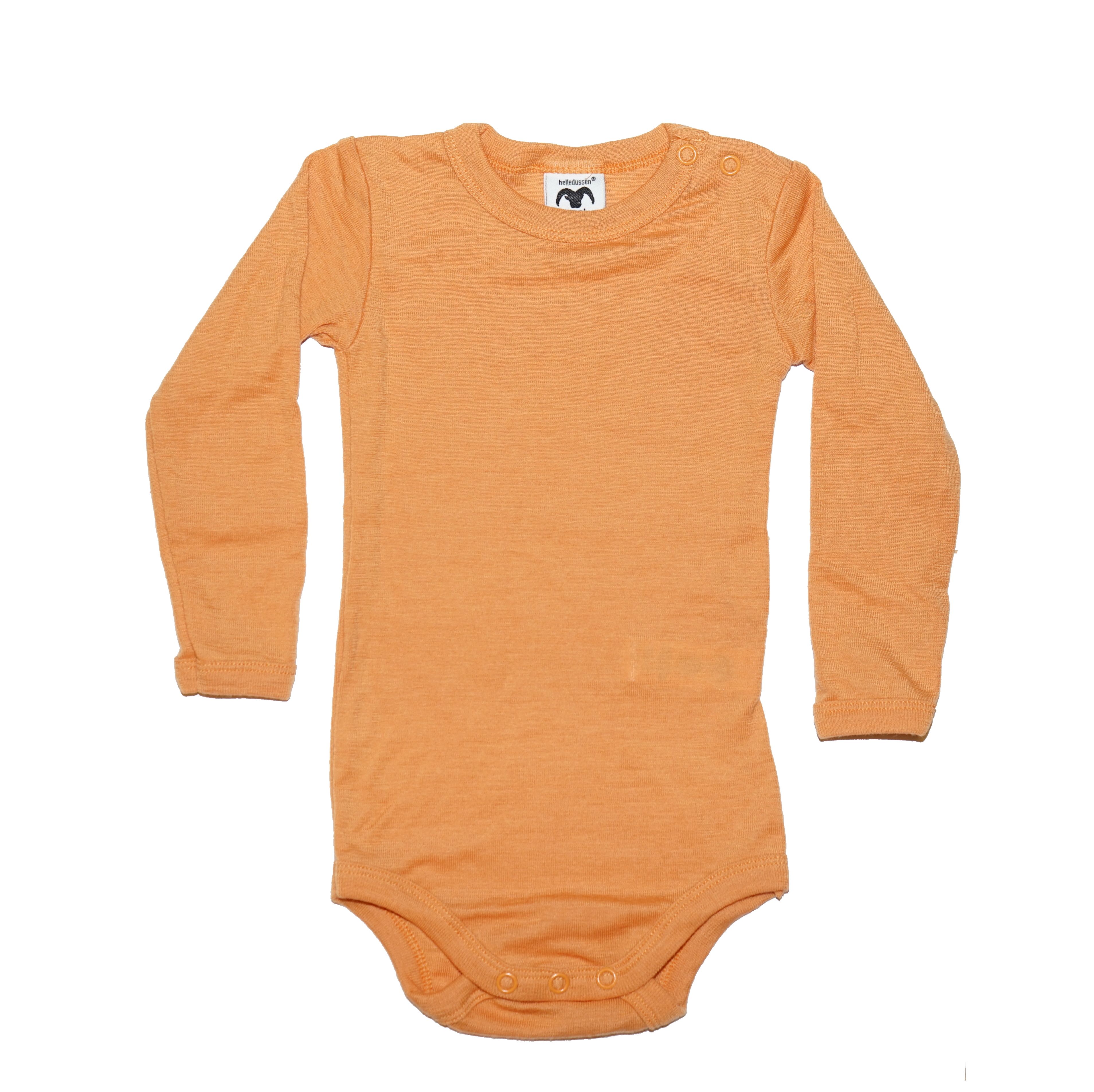Helledussen, langermet ullbody, golden ochre