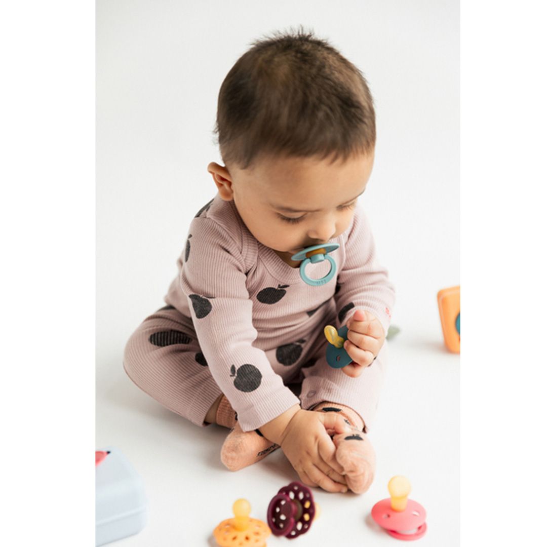 Smokk, BIBS, Boheme, Latex, Size 1, Woodchuck/Blush, 2pk