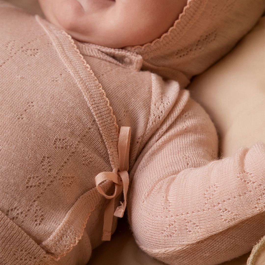 Omslagsbody, MarMar, Wool Pointelle, Belita, Burnt Rose