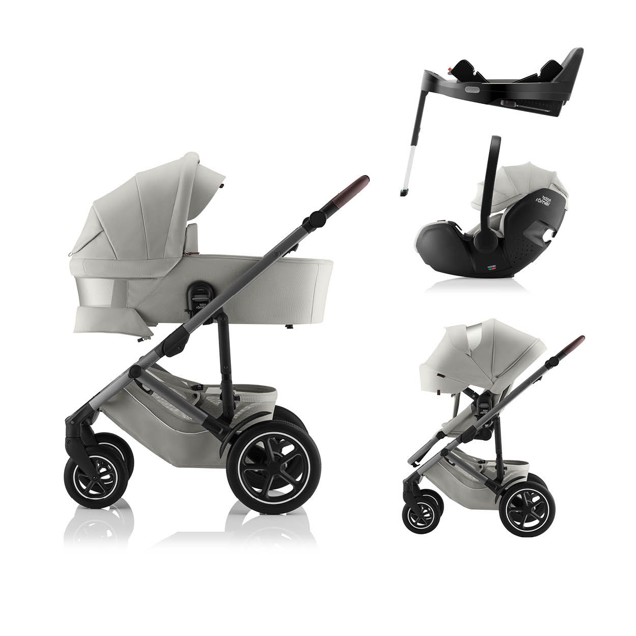 Britax, Smile 5Z, Linen Grey Lux + Baby-Safe Pro & Base 5Z Vario, 4in1