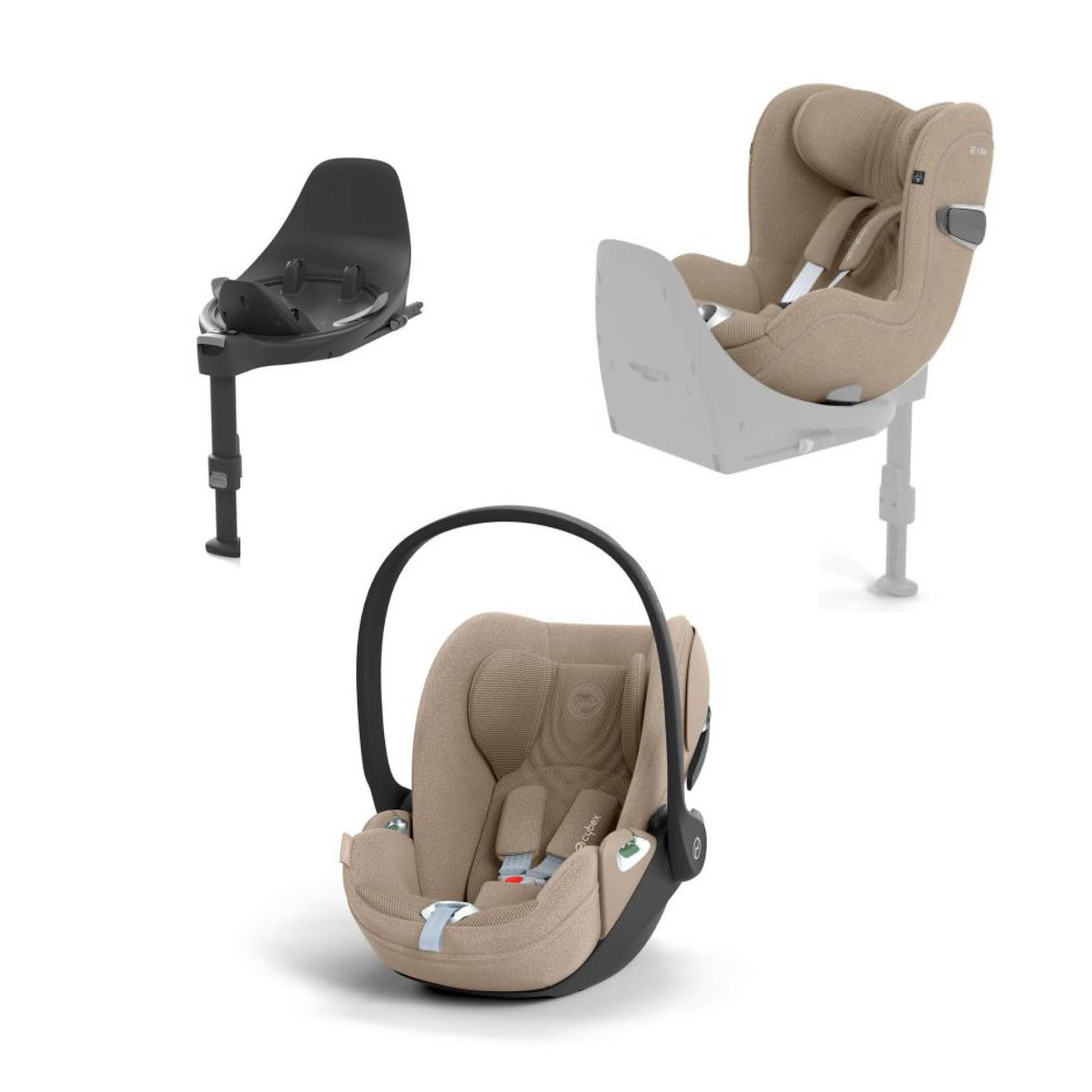Cybex Cloud T +  Sirona T i-Size, Plus, Cozy Beige, Inkl. Base T, Bilstolpakke