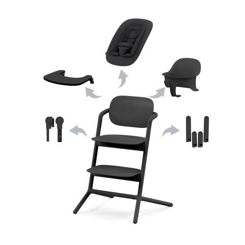 Spisestol, Cybex, Lemo 4-in-1, Stunning Black, Inkl Læringstårnsett