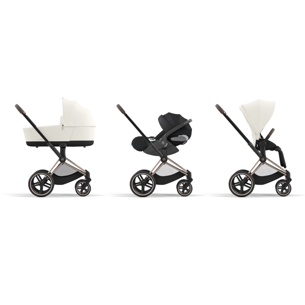 Komplett barnevogn, Cybex, e-Priam, Matt Black/Off White