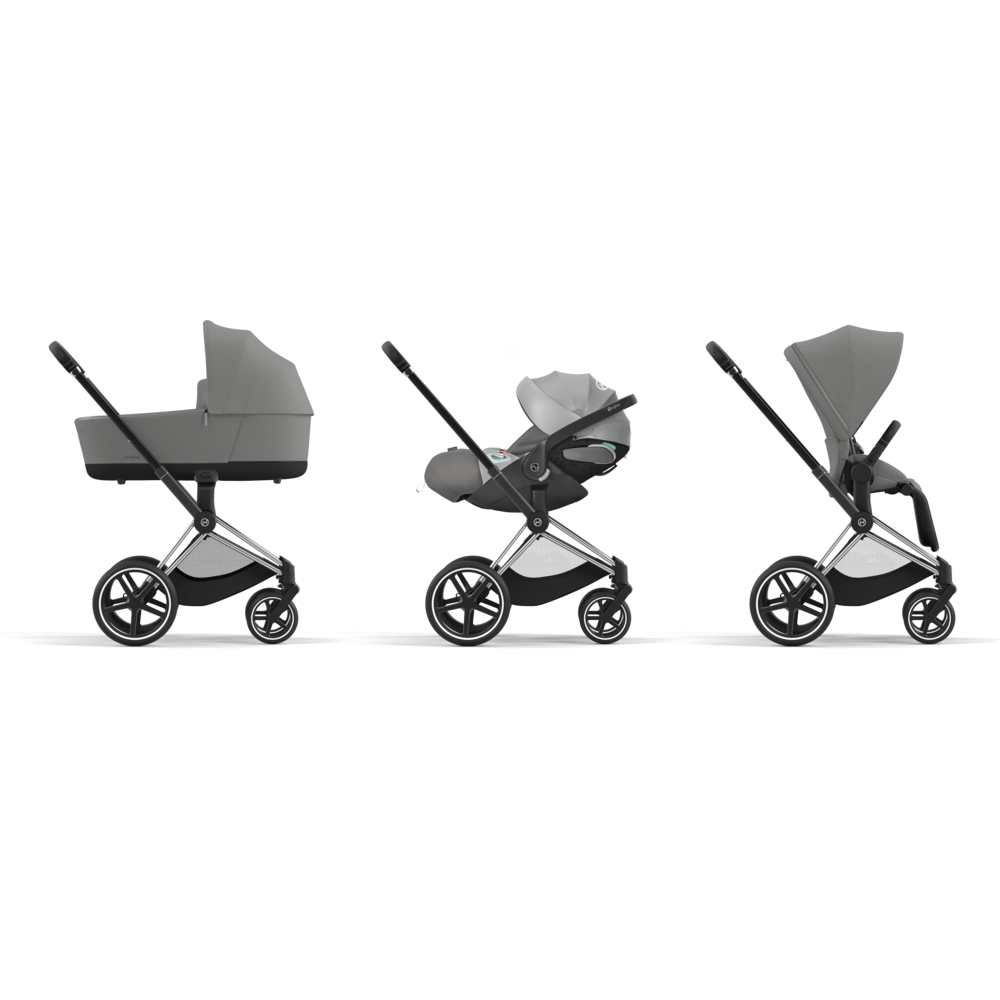 Cybex Priam, Chrome Black/Mirage Grey, Barnevogn